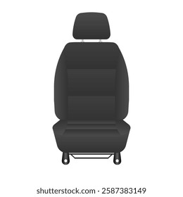 Black Car Seat. Car Interior. Vector Illustration. 