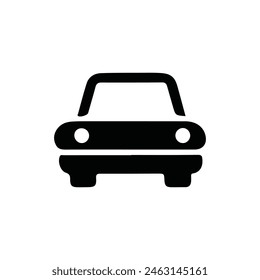 Schwarzes Auto Silhouette Vektorgrafik Symbol.