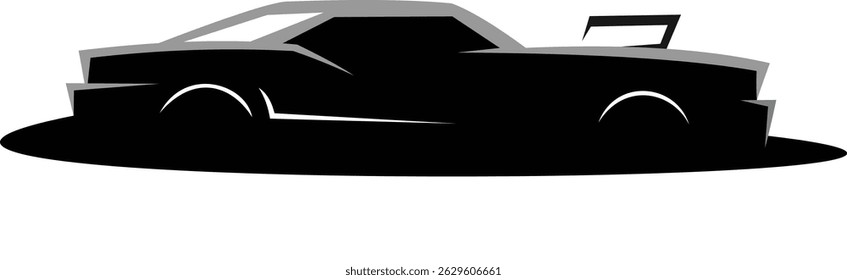 Black car silhouette vector illustration