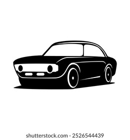 Vetor de silhueta de carro preto apenas