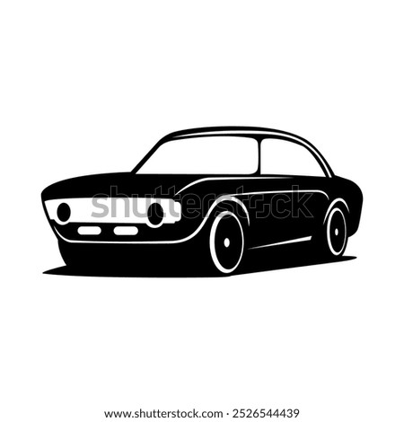 Black car silhouette vector only