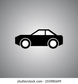 Black car symbol. Vector illustration.