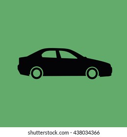 Black car vector icon illustration