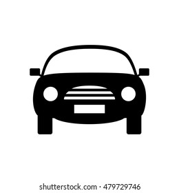 Black car vector icon on white background