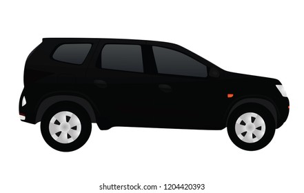 Black car. vector illustration