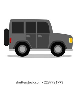 black car vector illustration for children's book