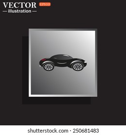 black car , vector illustration, EPS 10