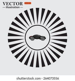 black car , vector illustration, EPS 10