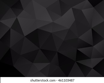 Fondo polígonal del mosaico abstracto de carbono negro