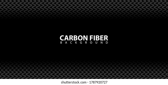Black carbon fiber design background texture vector for decoration