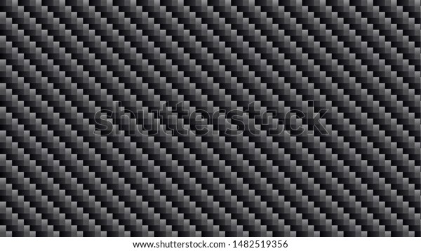 黒いカーボンケブラー繊維パターンテクスチャ背景 のベクター画像素材 ロイヤリティフリー
