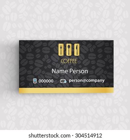 black Card Presentation Corporate identity Menu Restaurant Background coffee beans