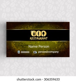 black Card Presentation Corporate identity Menu Restaurant Background coffee beans