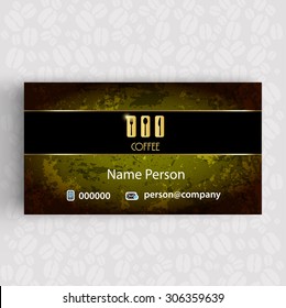 black Card Presentation Corporate identity Menu Restaurant Background coffee beans