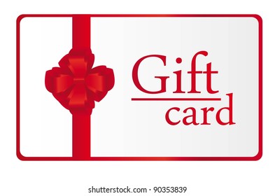 black  card with red bow vector illustration