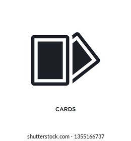 black cards isolated vector icon. simple element illustration from football concept vector icons. cards editable black logo symbol design on white background. can be use for web and mobile