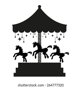 Black carousel on a white background.