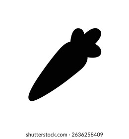 Black Carrot Icon Simple Design