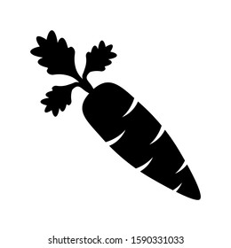 Black carrot icon vector healthy vegetable illustration isolated on white background 
