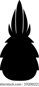 Black carrot, illustration, vector on white background.