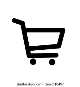 A black Cart. Isolated Vector Illustration