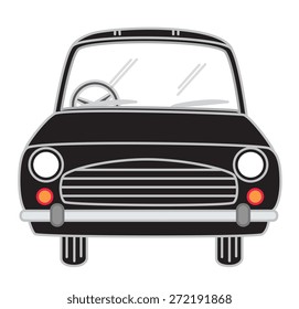 Black Cartoon Car Vector