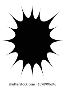 Black cartoon speech bubble isolated on white vector design element