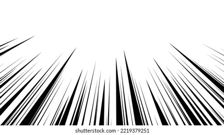 Black cartoon style concentration line material