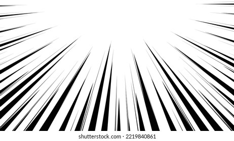 Black cartoon style concentration line material