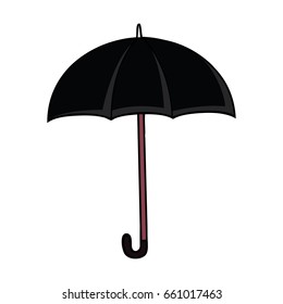 Black cartoon umbrella