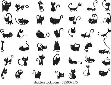 black cat action set