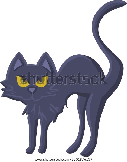 Black Cat Arched Back Halloween Stock Vector (Royalty Free) 2201976139 ...