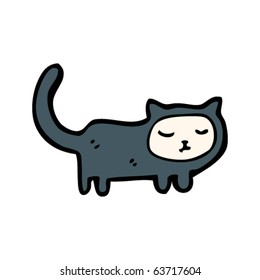 caricatura de gato negro