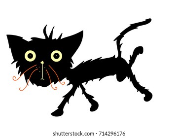 Black cat cartoon