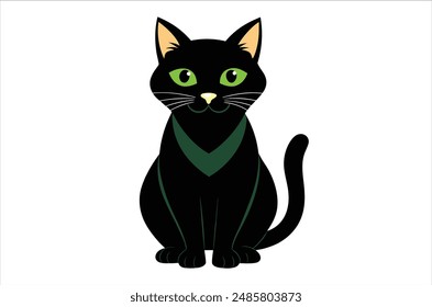 black cat cartoon,  black cat vector,  icon vector illustration,   cat silhouette of a   cat  isolated on a white background,  eps,  png,   vector 