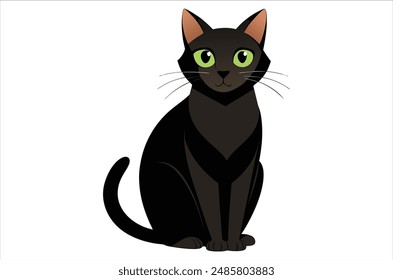 black cat cartoon,  black cat vector,  icon vector illustration,   cat silhouette of a   cat  isolated on a white background,  eps,  png,   vector 