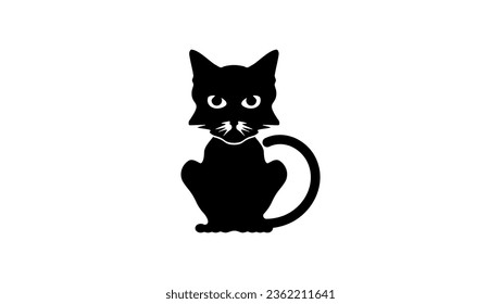 Black cat character, high quality vector