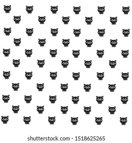 Black cat character uses as a background Or can be used as a product logo