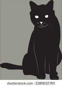 Schwarze Katze für die gewerbliche Nutzung