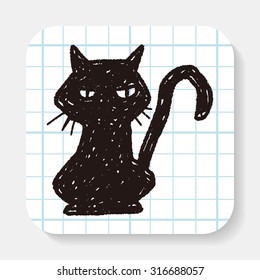 black cat doodle