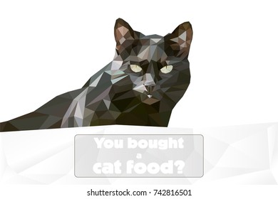 Black cat eerily looking