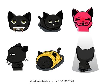 black cat face 05