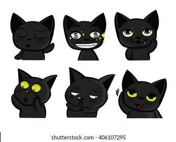 black cat face 06