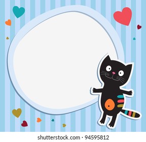 Black Cat With Frame