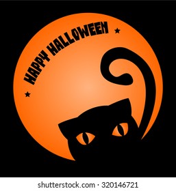 black cat halloween background