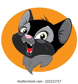 Black cat (head) 