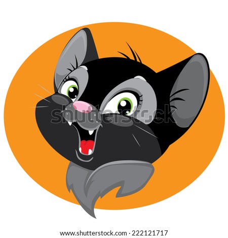 Black cat (head) 