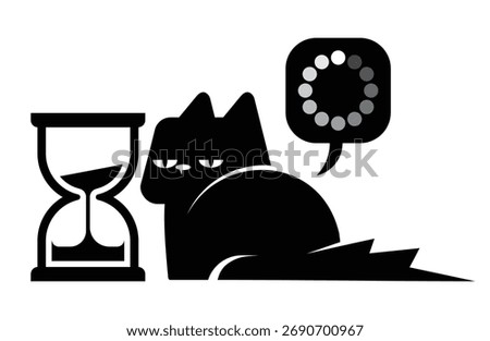 Black cat and the hourglass.