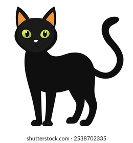 Black Cat Icon – Feline Symbol for Halloween and Pet Themes