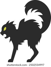 Black Cat Icon for Halloween and Superstitious-Themed Designs